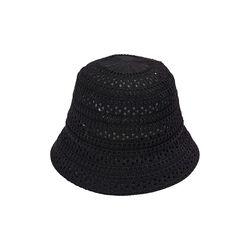 CROCHET&nbsp;Bucket&nbsp;Hat, black, Bella Ballou