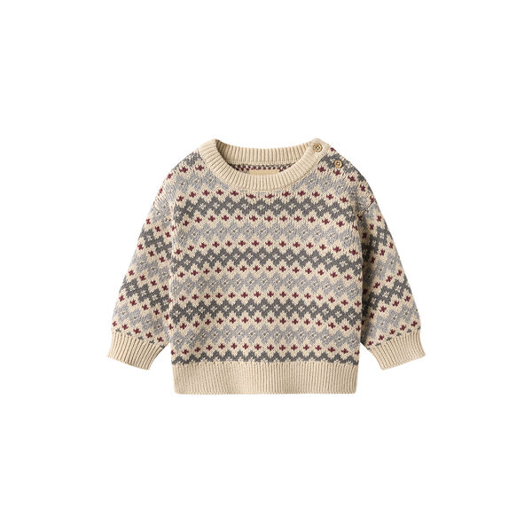 Jacquard Pullover Harlow, 9624 flint, Wheat