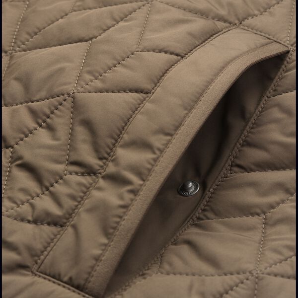 Long Quilt Jacket, mud, Ilse Jacobsen Hornb&aelig;k