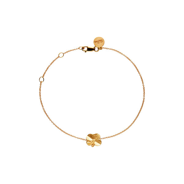 Firkløver armbånd, gullbelagt, Flora Danica Jewellery