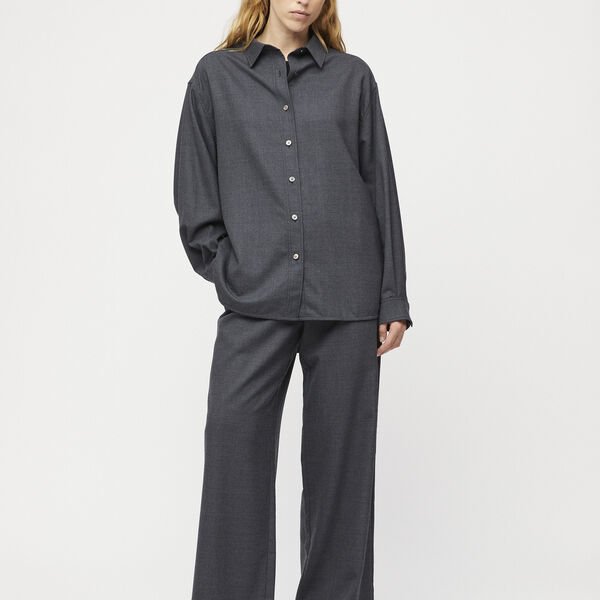 Tailored Oversized shirt, charcoal grey, FWSS