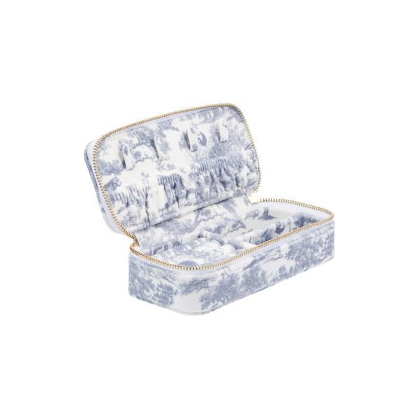 Velvet Jewellery Box Mini, country blue savannah pattern, DARK department
