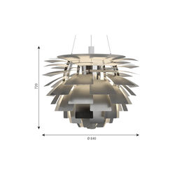 PH Artichoke, rustfritt st&aring;l, Louis Poulsen