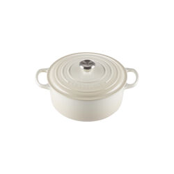 Signature st&oslash;pejern rund gryte &Oslash; 26 cm, meringue, Le Creuset