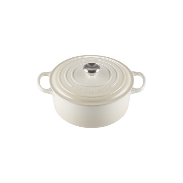 Signature st&oslash;pejern rund gryte &Oslash; 26 cm, meringue, Le Creuset