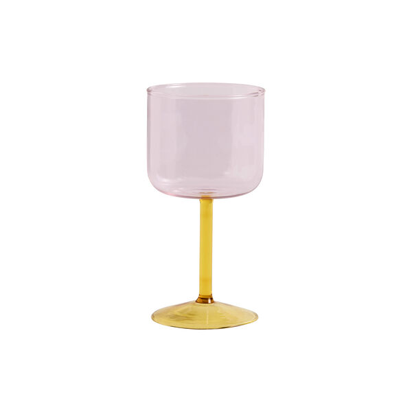 Tint vinglass, pink/yellow, HAY