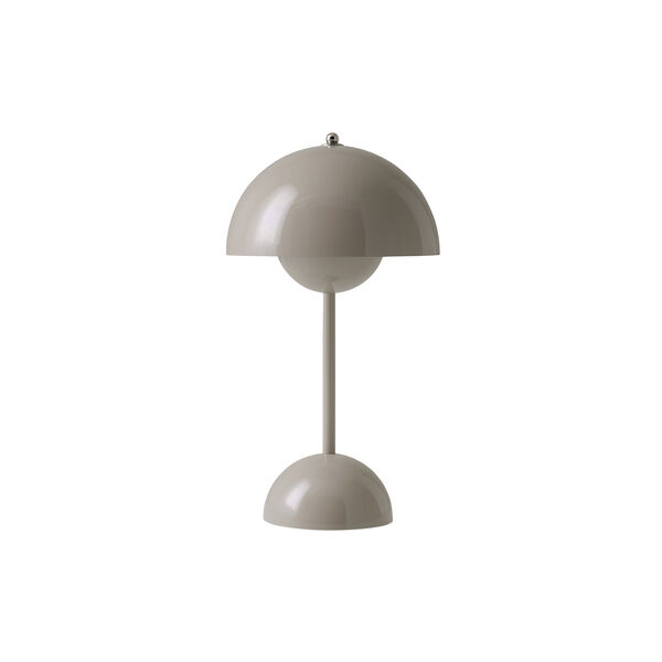 Flowerpot VP9 oppladbar bordlampe, grey beige Flowerpot VP9 oppladbar bordlampe, grey beige, &Tradition