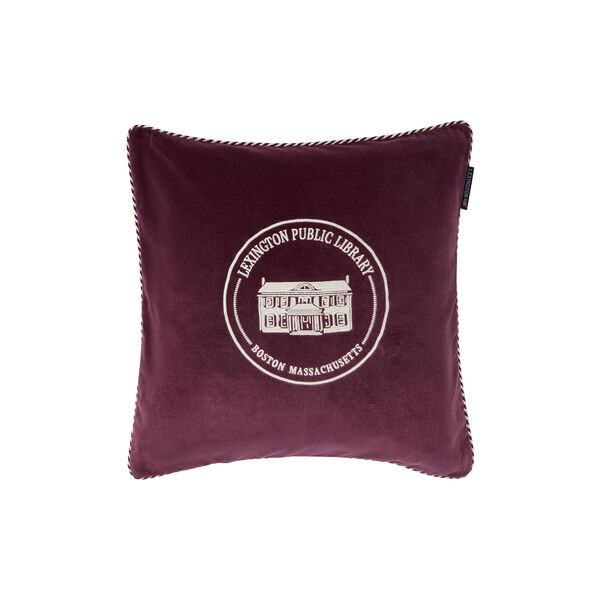 Library Velvet Cushion Cover | Fig/Light Beige, Lexington