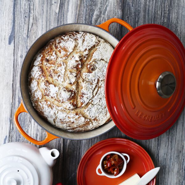 Signature st&oslash;pejern rund gryte &Oslash; 20 cm, volcanic, Le Creuset