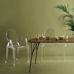 LOUIS GHOST stol, crystal, Kartell