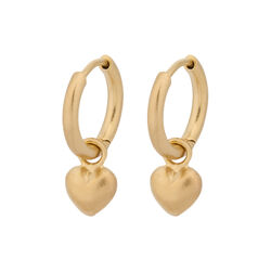 Heart &oslash;reringer, gull, Pernille Corydon Jewellery