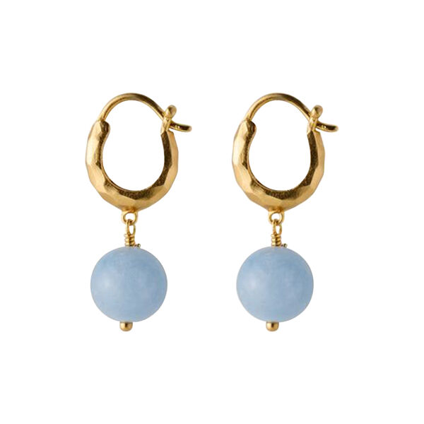Blue&nbsp;Sky&nbsp;&oslash;reringer, gold plated, Pernille Corydon Jewellery