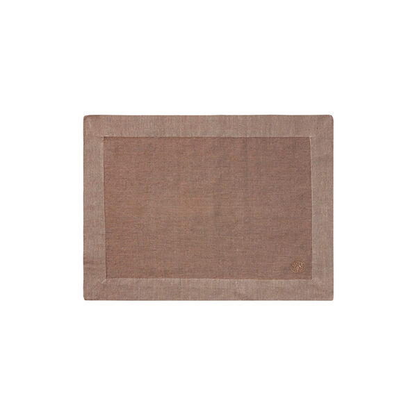 Plain bordbrikke, mahogany brown, Georg Jensen Damask