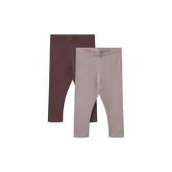 2 Rib Leggings Maddy, 9581 purple fudge, Wheat
