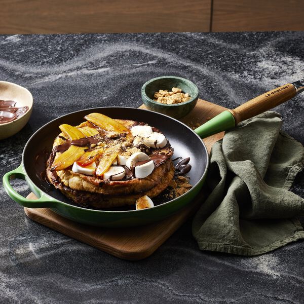 Signature st&oslash;pejern stekepanne med treh&aring;ndtak &Oslash; 28 cm, bamboo green, Le Creuset