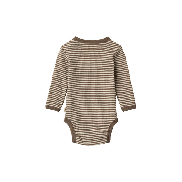 Wool Body L/S Lucca, 9578 wood stripe, Wheat