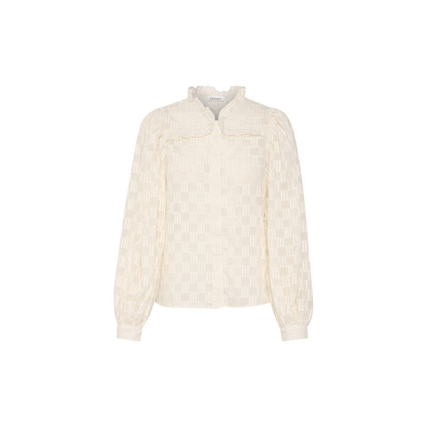 MaggaKB Blouse, egret, Karen by Simonsen
