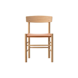 J39 Mogensen stol med polstret sete, lys oljet eik/Omni 307 cognac J39 Mogensen stol med polstret sete, lys oljet eik/Omni 307 cognac, Fredericia Furniture