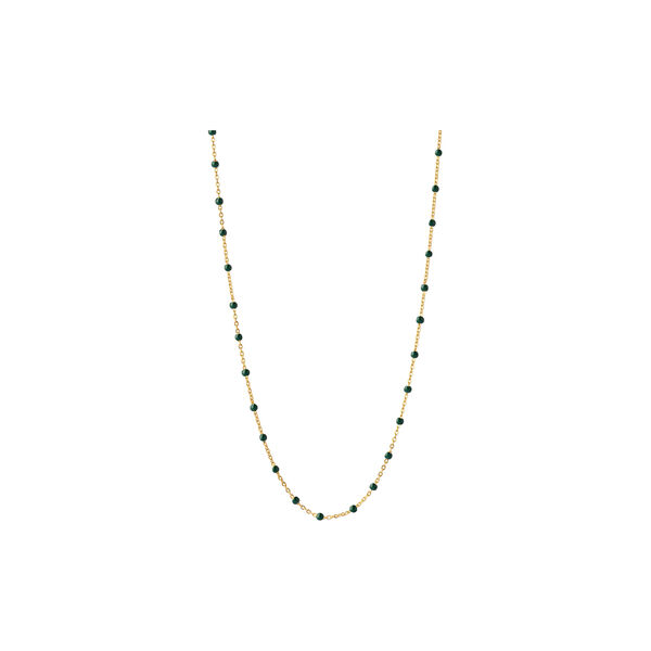 Lola halskjede, guld/petrolgreen, ENAMEL Copenhagen