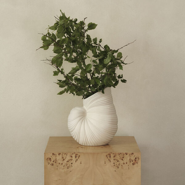 Shell vase, off-white, Ferm Living