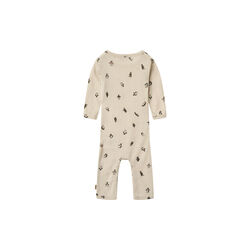 Wool Jumpsuit L/S Haven, 9564 penguins, Wheat