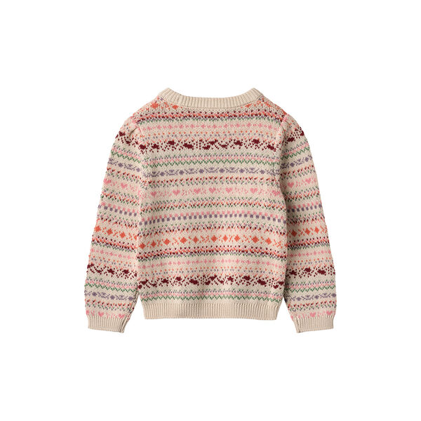 Jaquard Pullover Olga, 9042 multi, Wheat