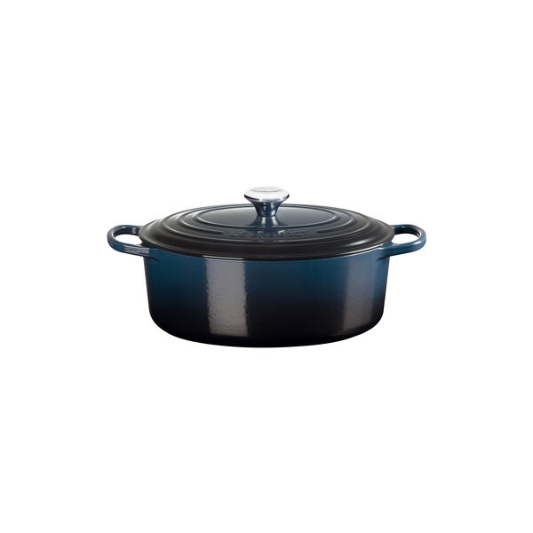 Signature st&oslash;pejern oval gryte &Oslash; 31 cm, nuit, Le Creuset