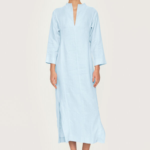 Airy linen lang kjole, cool blue, BITTE KAI RAND