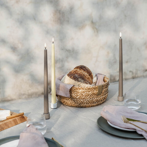 LED Slim Taper Candle lys 32 cm 2 stk, sandstein, Uyuni Lighting