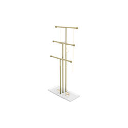 Trigem Smykkestativ, hvit/messing, Umbra