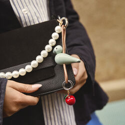 Fugl n&oslash;kkelring med naturl&aelig;r, gr&oslash;nn, Kay Bojesen Denmark