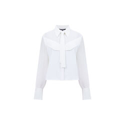 AREZZO NECK TIE SHIRT, summer white, French Connection