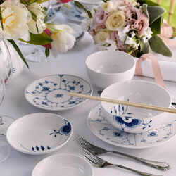 Hvit Riflet skål, Royal Copenhagen