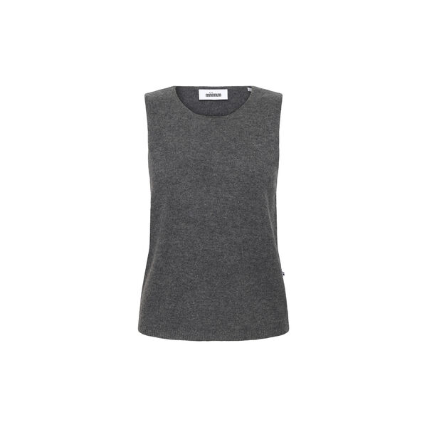 Auburns 3801 strikket vest, grå melange, Minimum