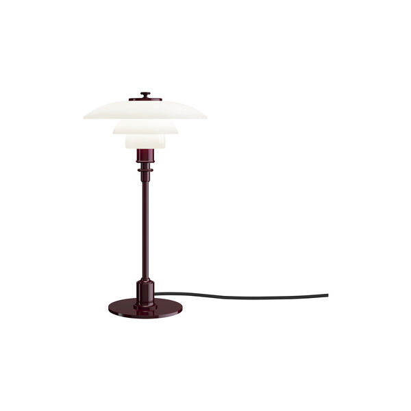 PH 2/1 Bordlampe, glossy burgundy, Louis Poulsen