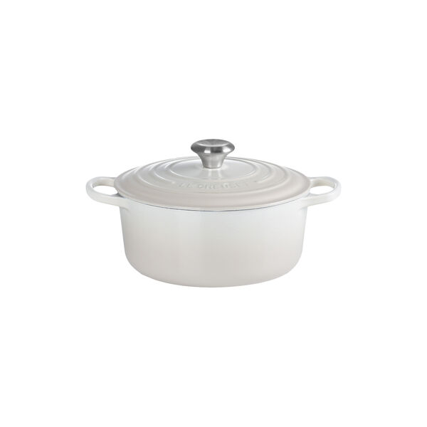 Signature st&oslash;pejern rund gryte &Oslash; 24 cm, meringue, Le Creuset
