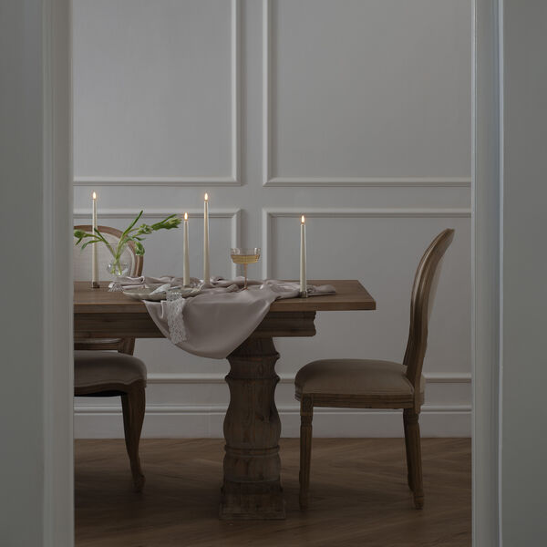 LED Smooth taper candle 2 stk. | H 25 | Pearl ivory, Uyuni Lighting