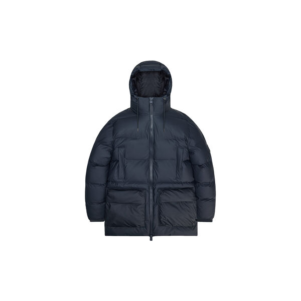 Alta lang puffer cargo Jakke, marineblå Alta lang puffer cargo Jakke, marineblå, Rains