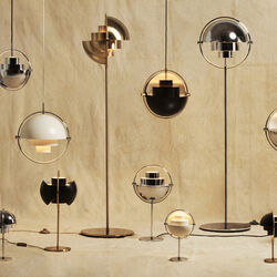 Multi-Lite bordlampe, svart/messing, GUBI