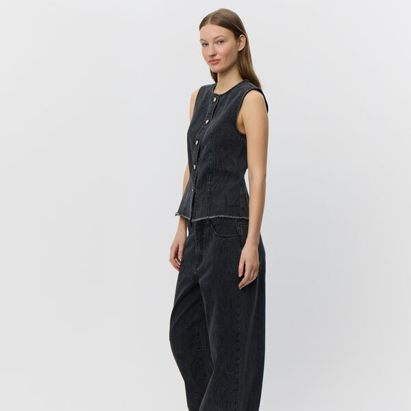 Carlasw Vest, washed black, Sofie Schnoor