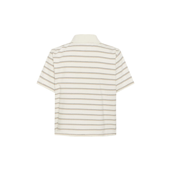 AnnaMW Polo Tee, snow white striped, My Essential Wardrobe