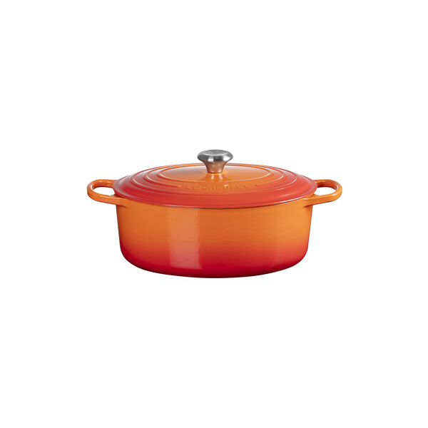 Signature st&oslash;pejern oval gryte &Oslash; 31 cm, volcanic, Le Creuset
