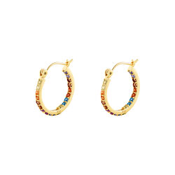 Mini Serena Hoops, rainbow, Crystal Haze
