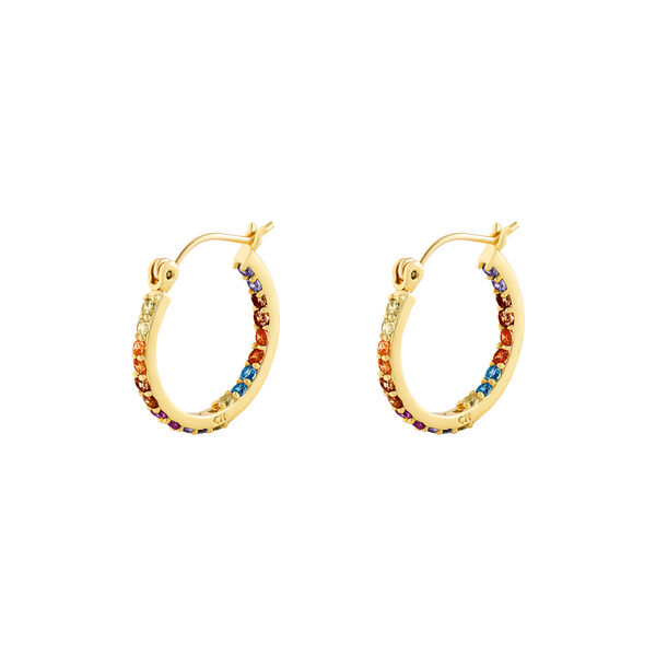 Mini Serena Hoops, rainbow, Crystal Haze