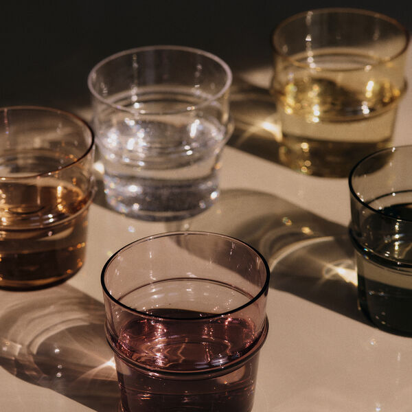 Boya Lavt glass 2 stk., clear with bubbles, Ferm Living