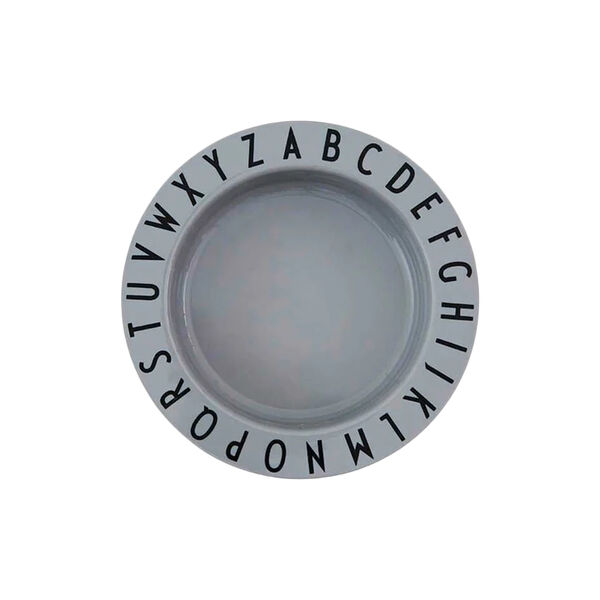 ABC dyp tallerken &Oslash; 15,5 cm, gr&aring;, Design Letters