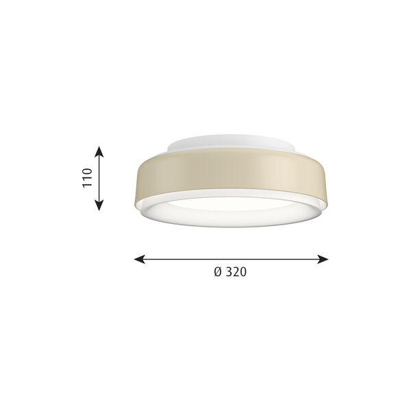 LP Grand taklampe, champagne, Louis Poulsen