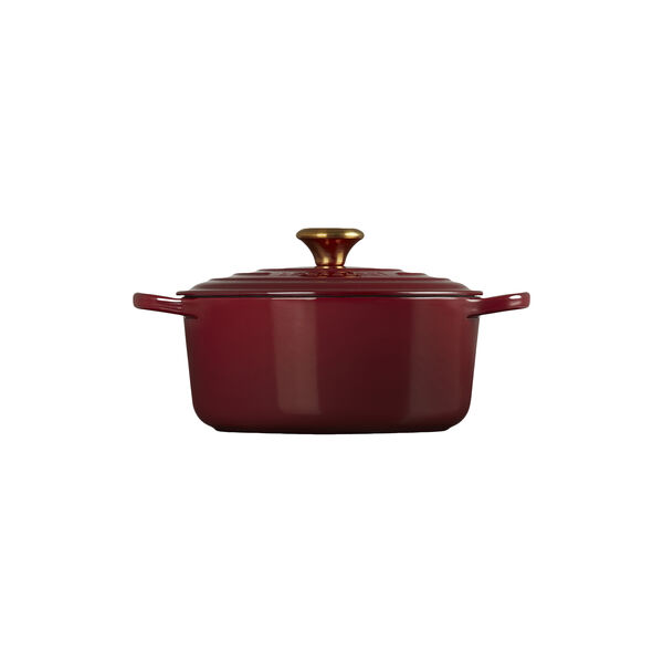 Signature st&oslash;pejern rund gryte &Oslash; 24 cm, garnet, Le Creuset