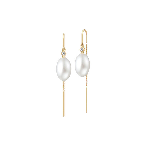 Afrodite Chain &Oslash;redobber, gold/white pearl, Julie Sandlau