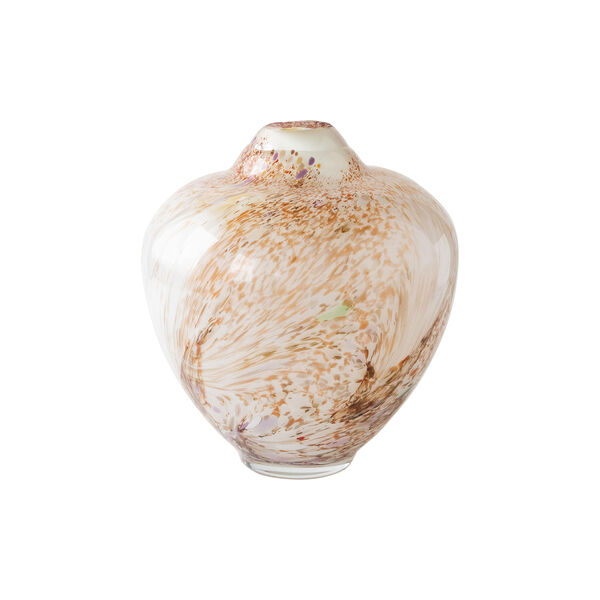 Unik skulptur kunstglass, brun multi, Magnor